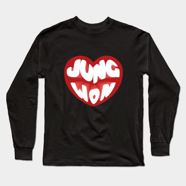 ENHYPEN JUNGWON HEART Long Sleeve T-Shirt by moonphile